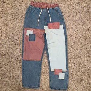 patchwork jeans!!